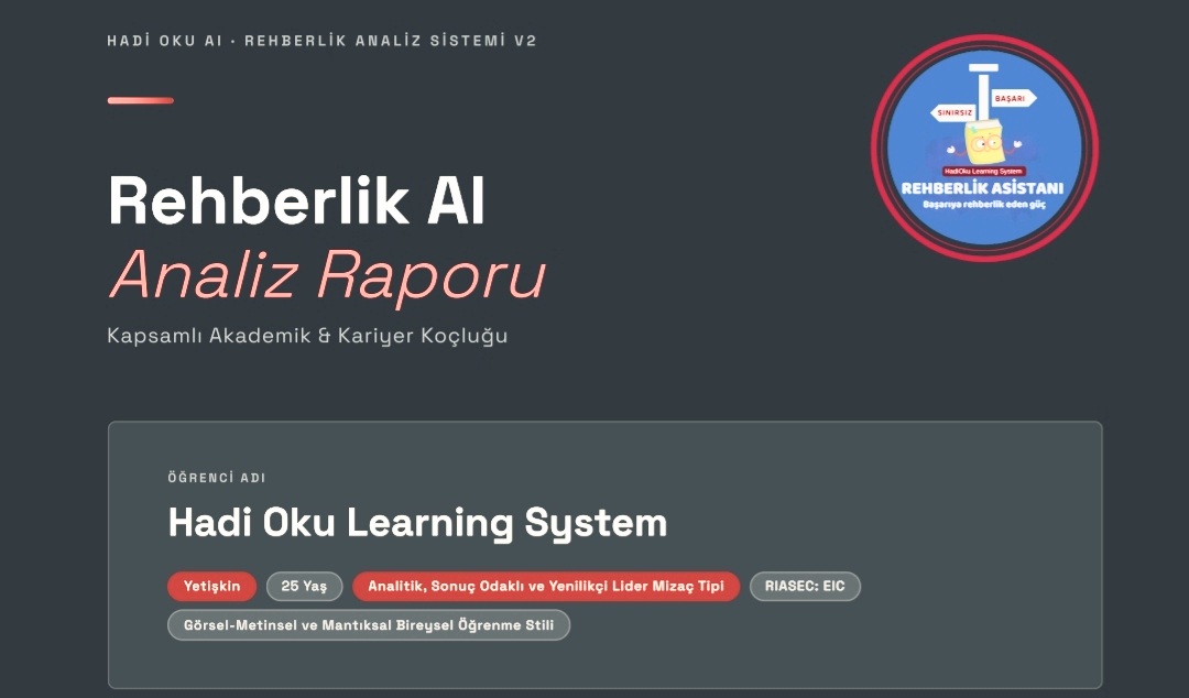 🙋‍♂️ Bireye Bütünsel Yaklaşım Hadi Oku Rehberlik Asistanı
